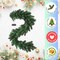 2PC Pre-Lit Christmas Garland 6' Artificial Pine - 120 Tips, 12" Wide with 75 Battery-Powered LED Lights